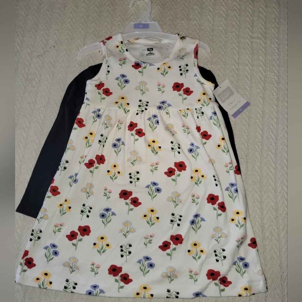 Hudson Baby Floral Casual Cardigan And  Dress